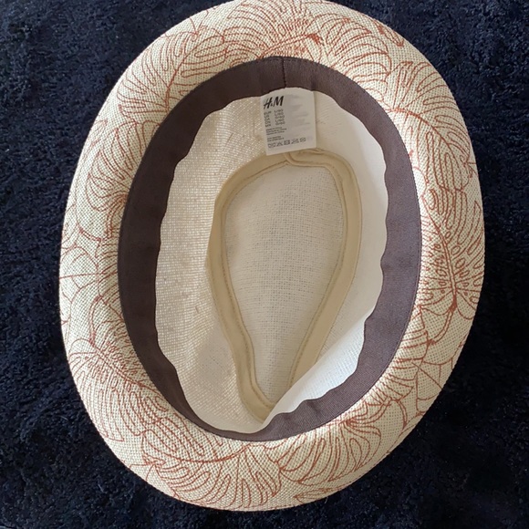H&M nature patterned straw Fedora hat - Picture 3 of 4